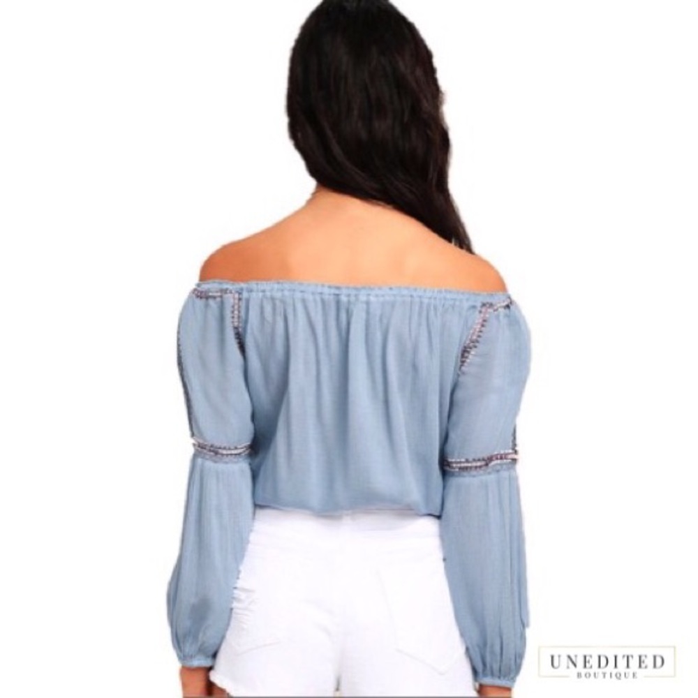 Tie Bohemian Blouse - Lush - Picture 2 of 6